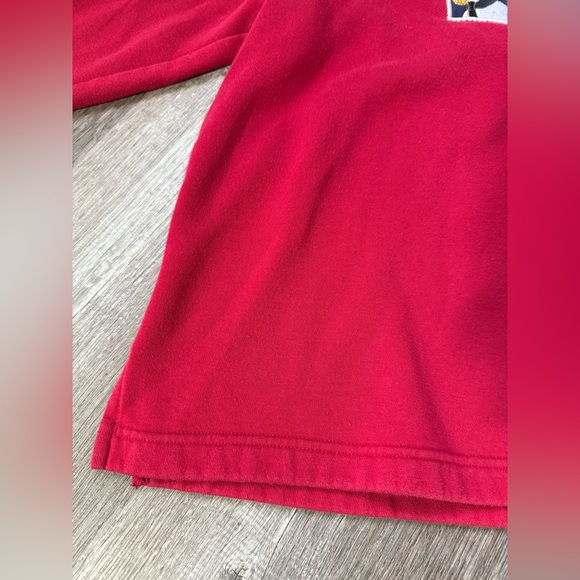 VTG BRECKENRIDGE Christmas Snowman Quarter Zip Fleece Sweater Sweatshirt Red 1X - Picture 4 of 10